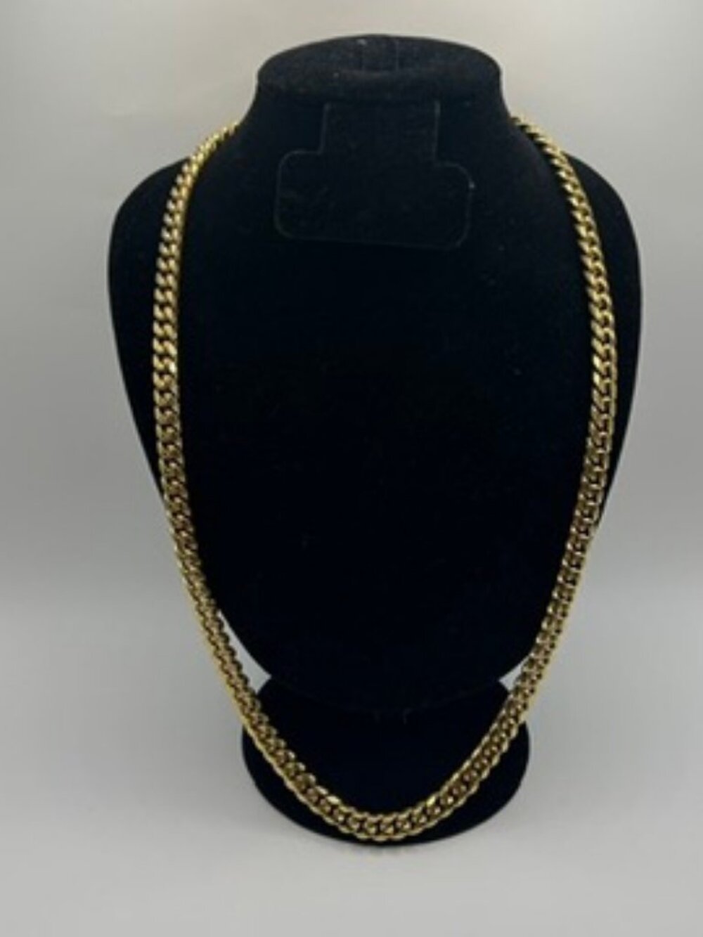 Mens 8mm Real Gold Cuban Chain Stainless Steel Plated Necklace 26 Inch Solid